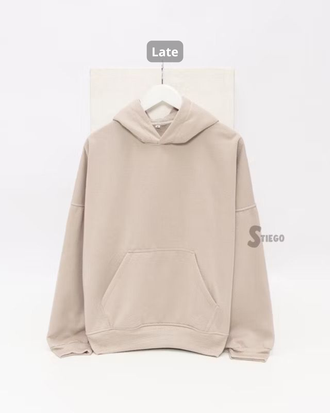 Stiego Oversized Boxy Sweater Hoodie pria