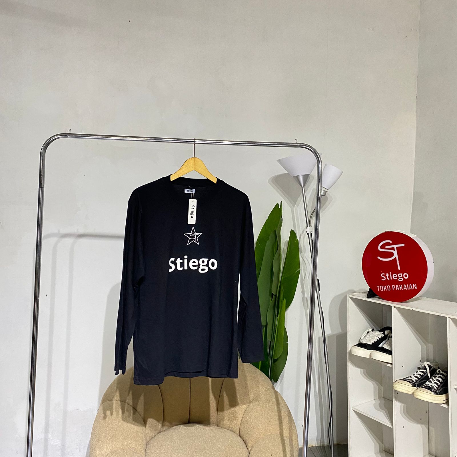 Stiego Kaos Apparel lengan panjang  streetwear star bintang vol 02 (wanita )