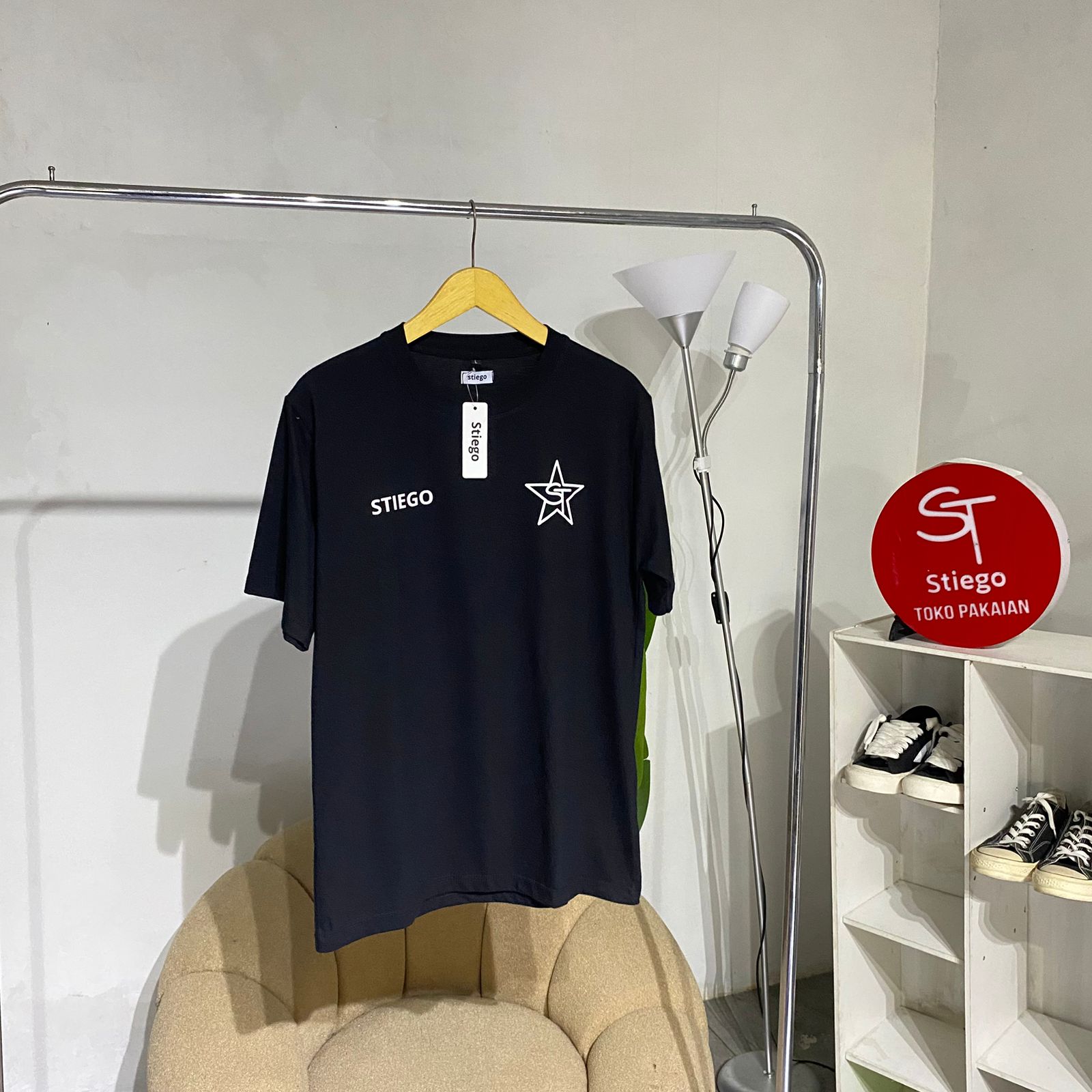 Stiego Kaos Apparel lengan pendek   streetwear star bintang vol 01 ( pria )