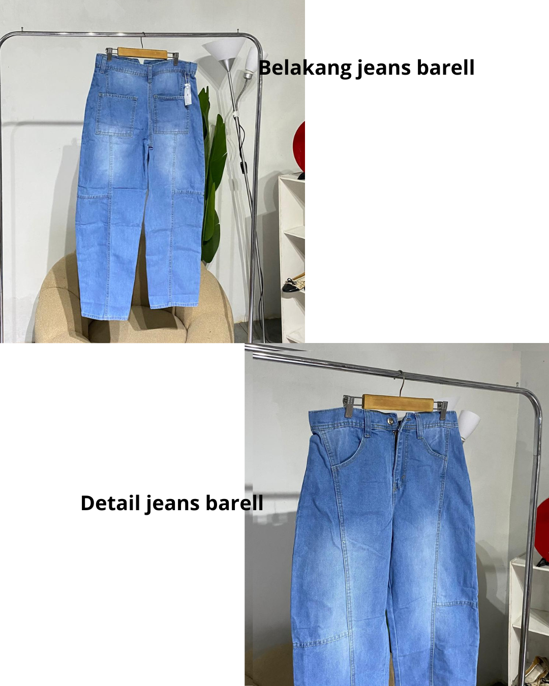 Celana Wanita Jeans Barel Baggy
