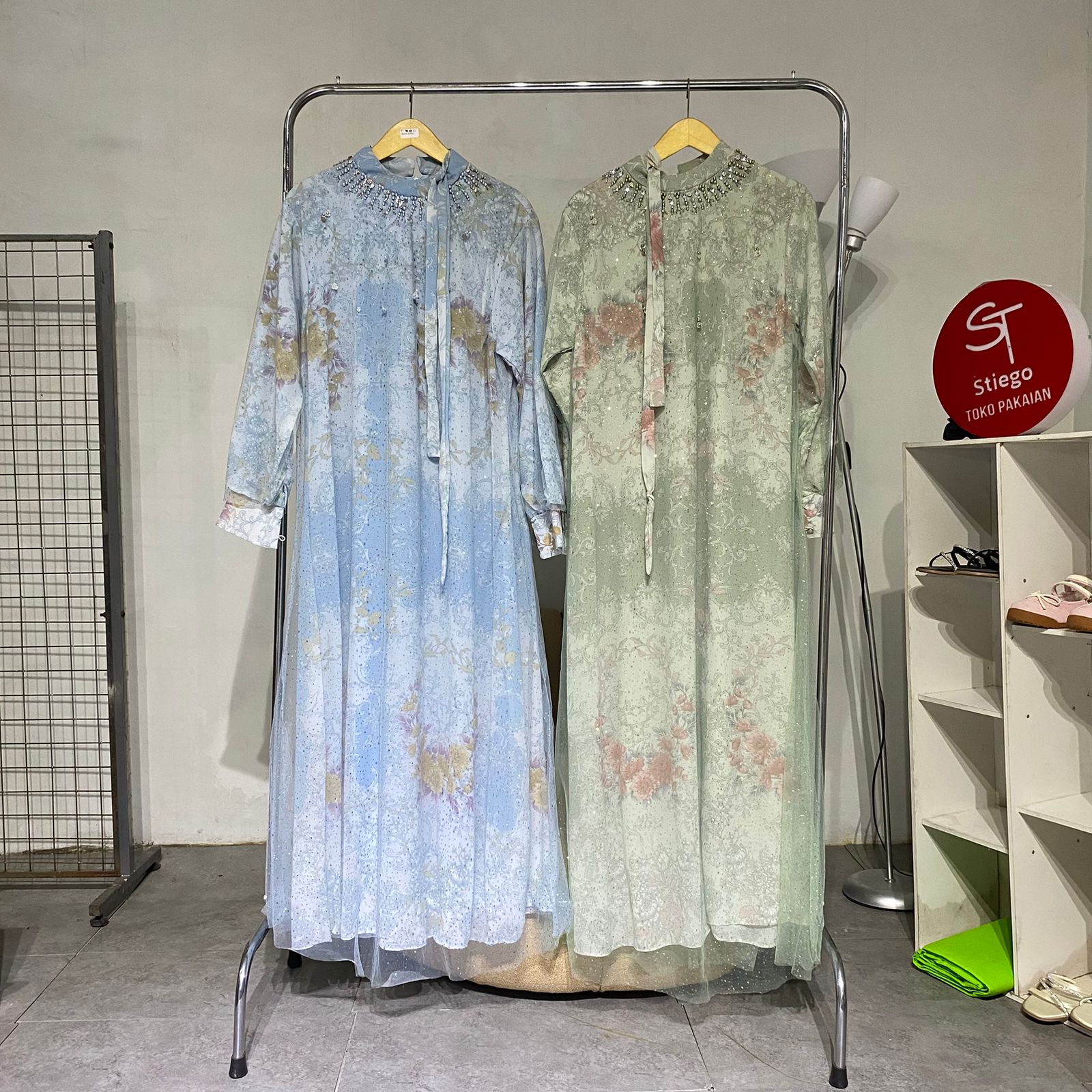 Gamis Wanita mawah  ceruty dres 03