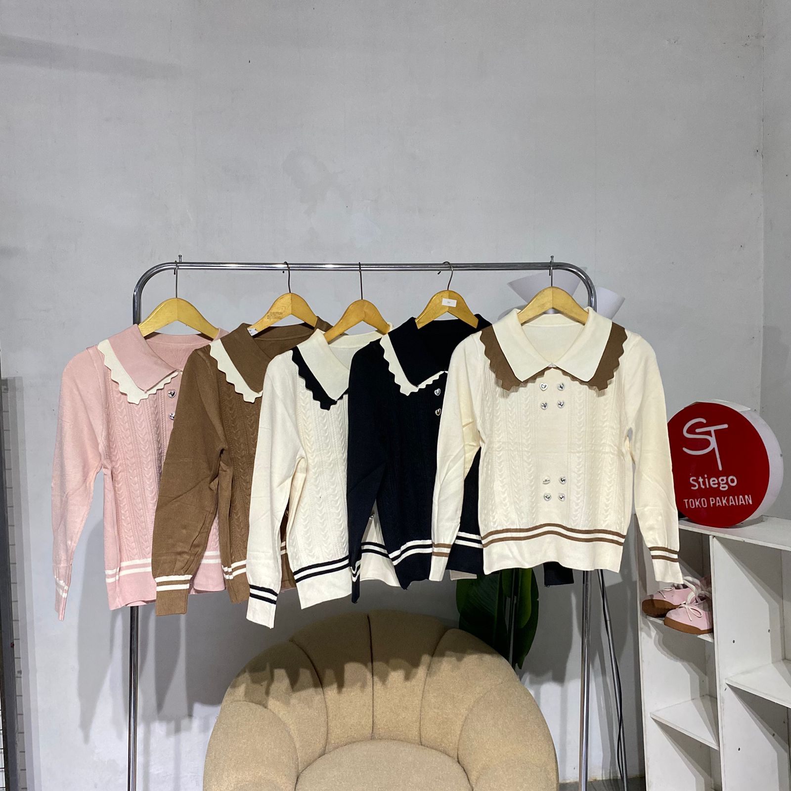 Atasan knit sweater izi