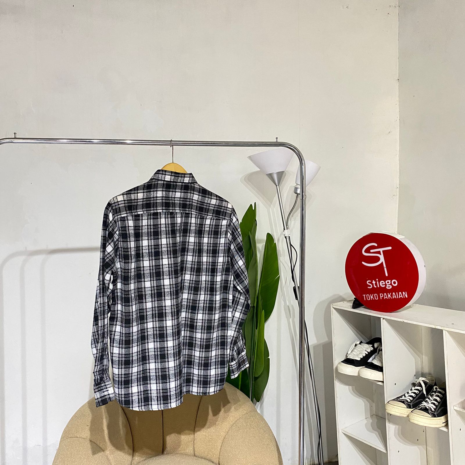 kemeja flanel pria Aljosa lengan panjang