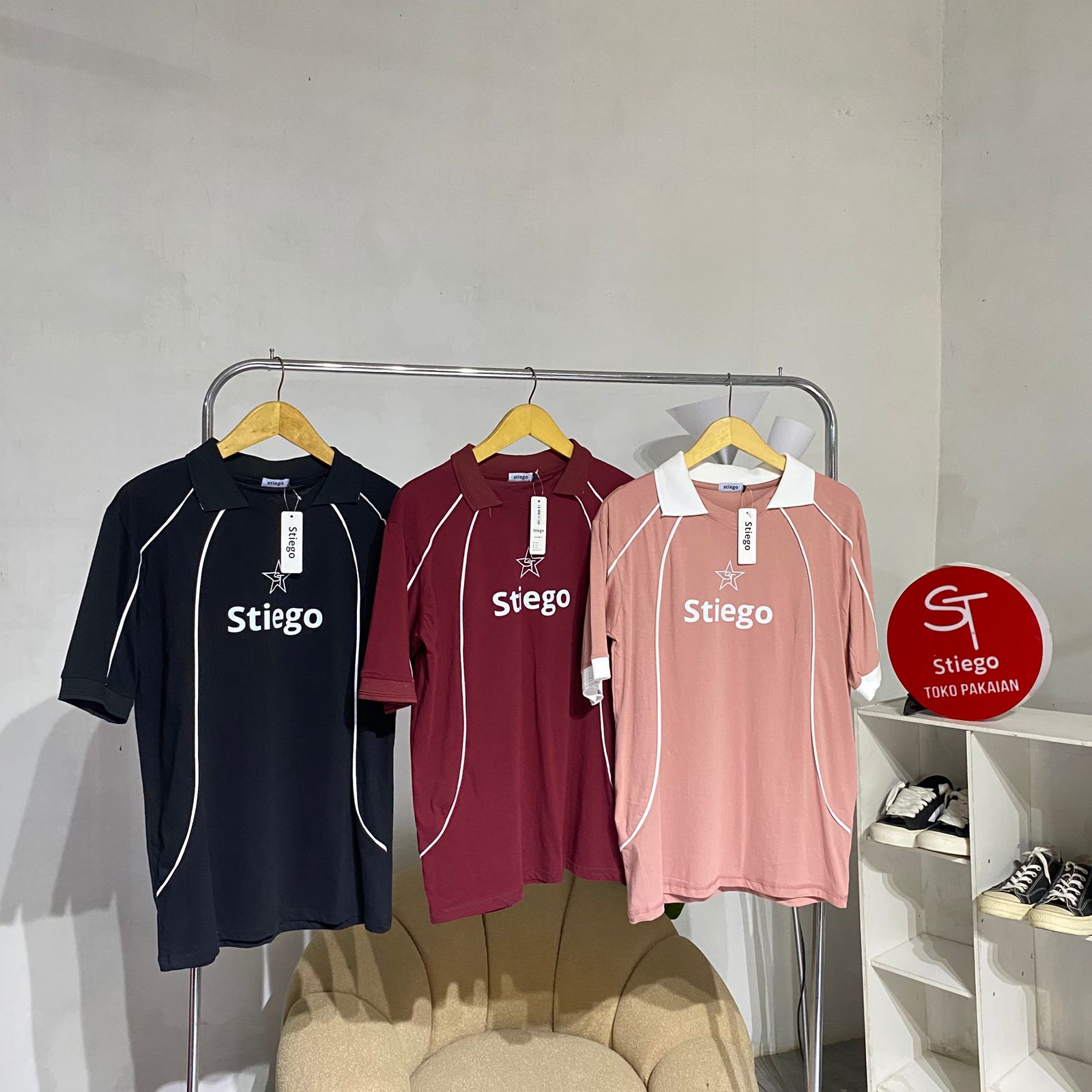 Stiego Kaos Apparel lengan pendek   streetwear star bintang vol 03 ( pria )